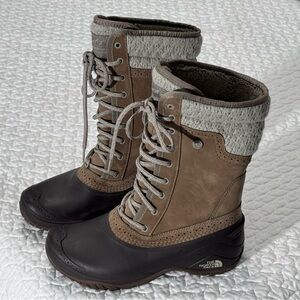 The North Face Shellista II Women's Tan and Black Winter Boots
